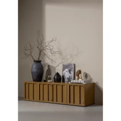 New WOOOD Level tv meubel metaal 44x160 cm Honinggeel