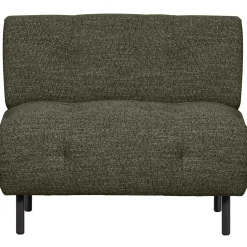 New WOOOD Lloyd fauteuil grof geweven Groen melange