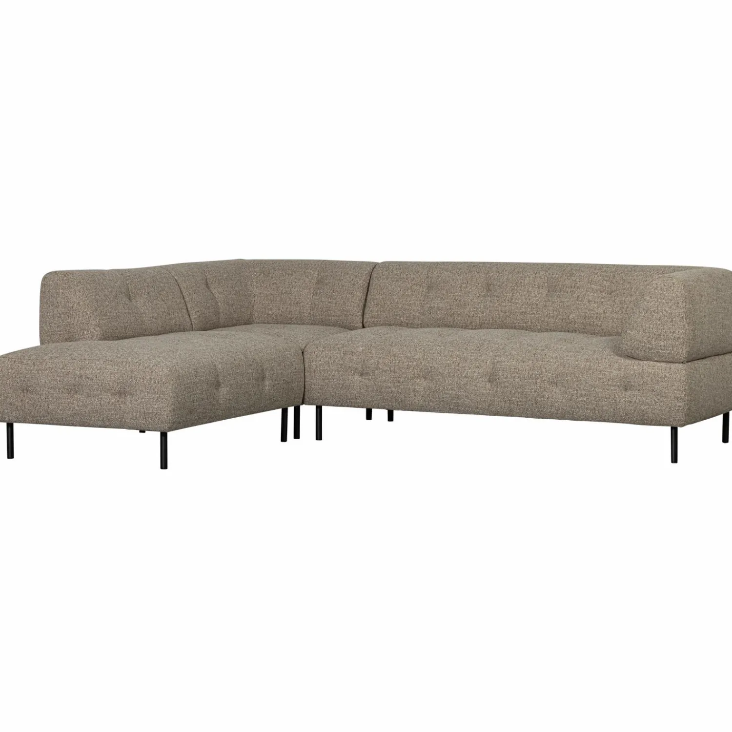 Sale WOOOD Lloyd hoekbank links grof geweven Bruin melange