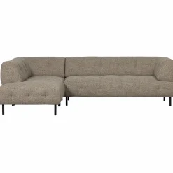 Sale WOOOD Lloyd hoekbank links grof geweven Bruin melange