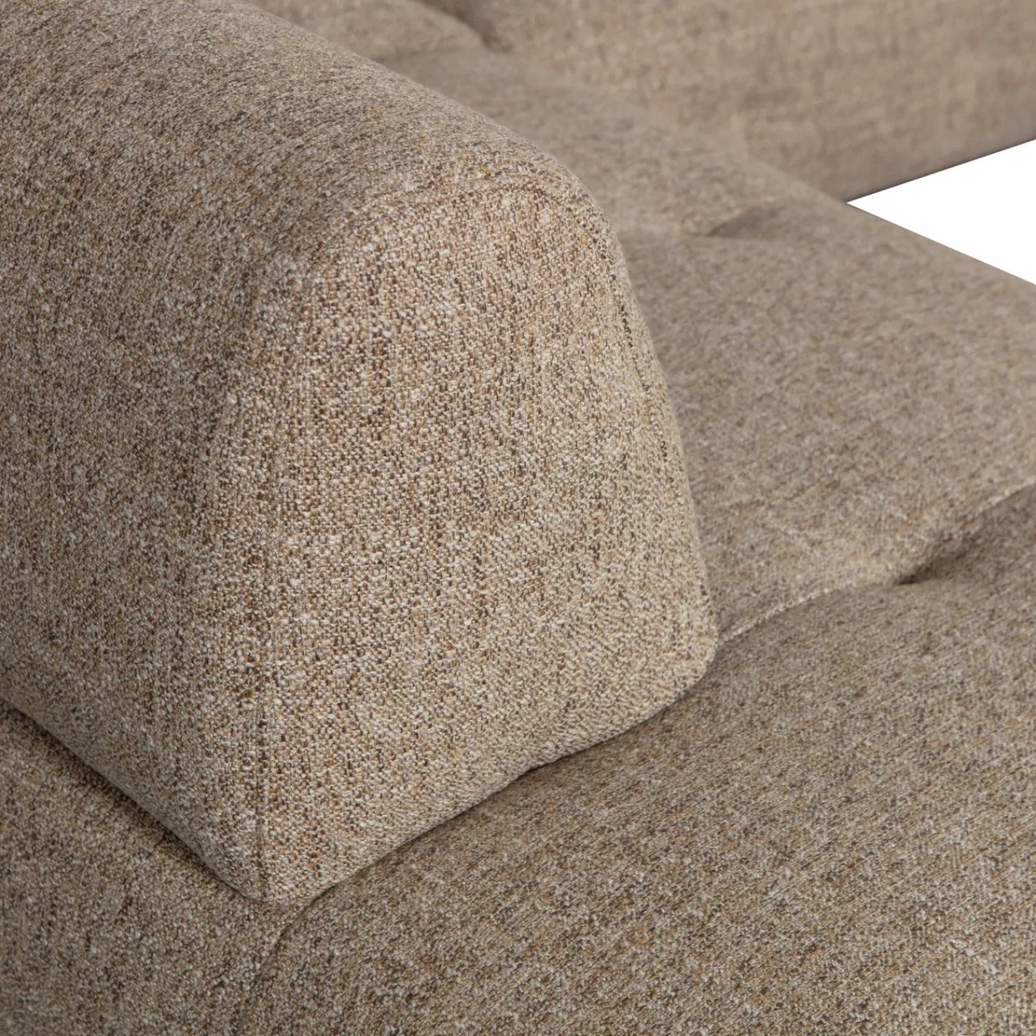 Sale WOOOD Lloyd hoekbank links grof geweven Bruin melange