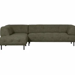 Sale WOOOD Lloyd hoekbank links grof geweven Groen melange