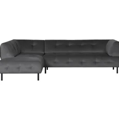 Online WOOOD Lloyd hoekbank links velvet Cast iron