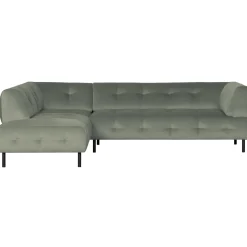 Online WOOOD Lloyd hoekbank links velvet Waterplant