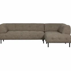 Discount WOOOD Lloyd hoekbank rechts grof geweven Donkerbruin melange