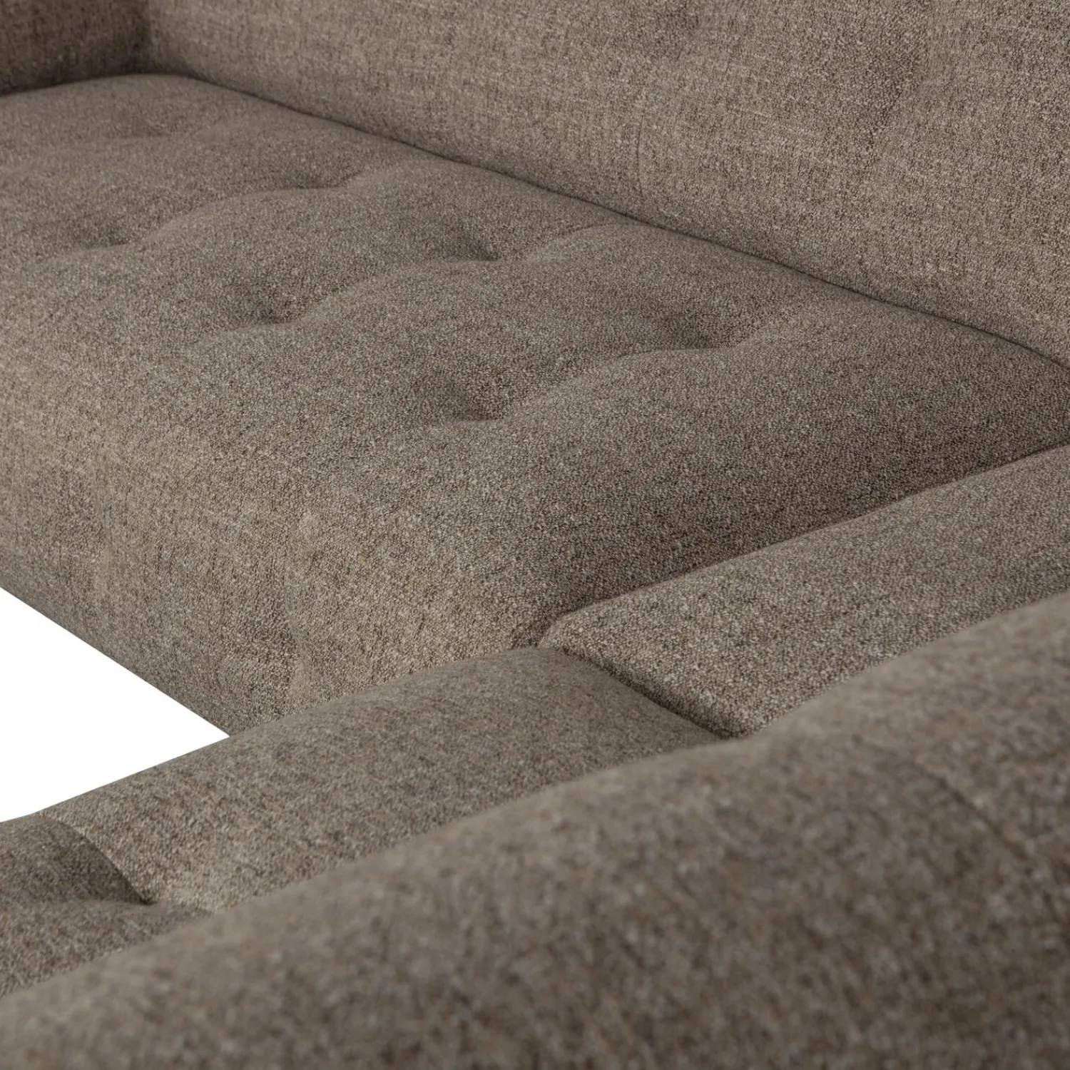 Discount WOOOD Lloyd hoekbank rechts grof geweven Donkerbruin melange