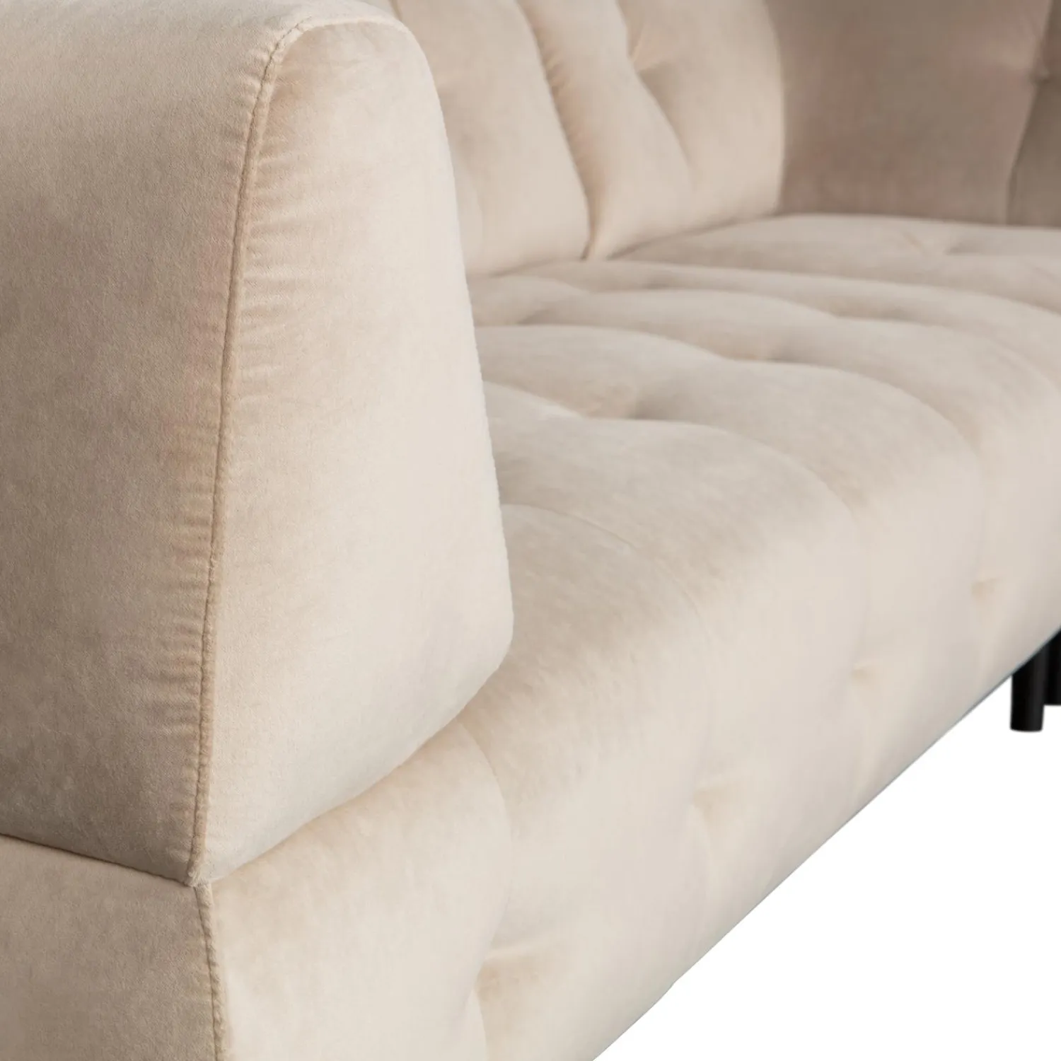 Outlet WOOOD Lloyd hoekbank rechts velvet Zeezout