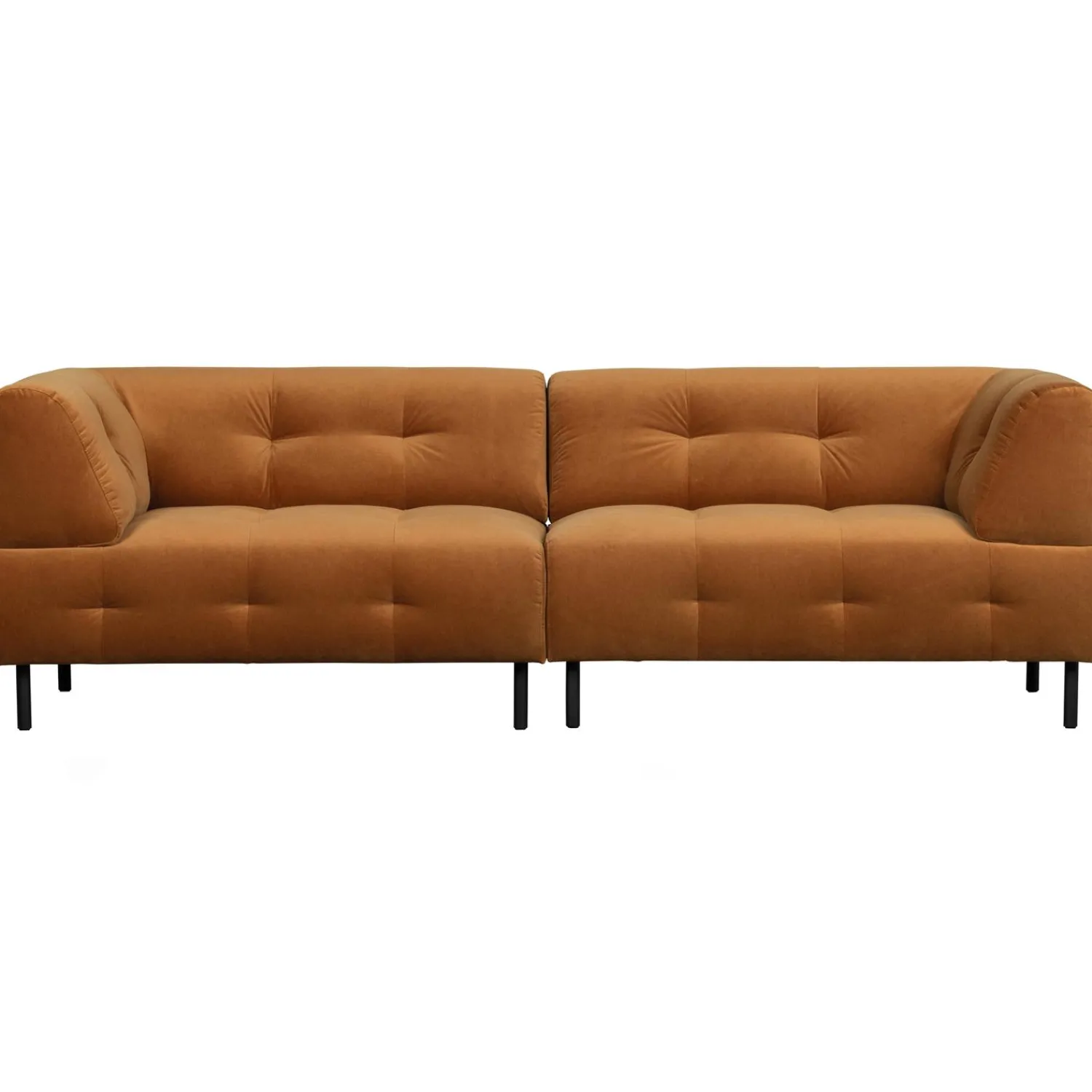 Best WOOOD Lloyd 4-zits bank velvet Kaneel