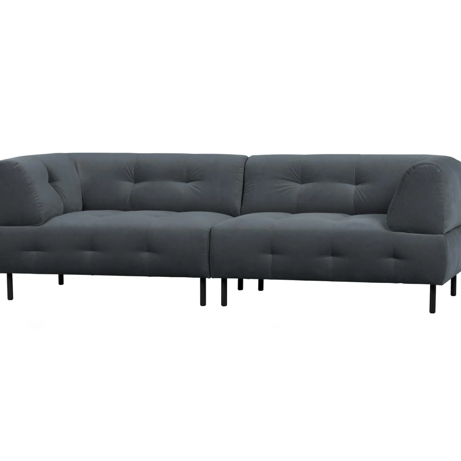 Outlet WOOOD Lloyd 4-zits bank velvet Wolk