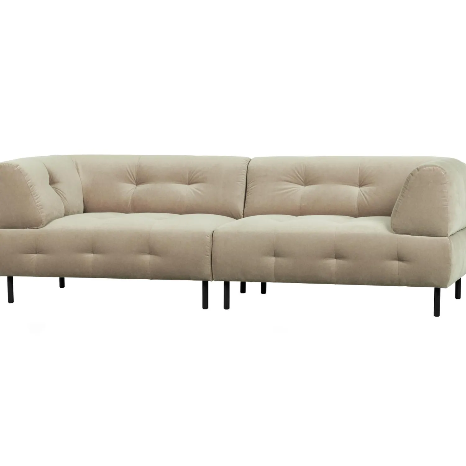 New WOOOD Lloyd 4-zits bank velvet Zeezout