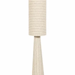 Hot WOOOD Loft vloerlamp metaal/bouclé met strepen 130 x Ø 30 cm Naturel