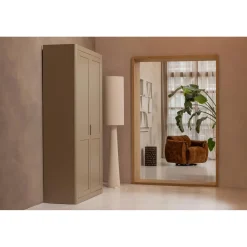 Best WOOOD Loft vloerlamp XL metaal/bouclé 187xø35 cm Naturel