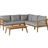 Outlet WOOOD Lucca loungeset tuin teak incl. kussens