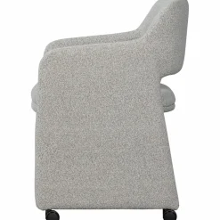 Hot WOOOD Lyric eetkamerstoel met wielen greige