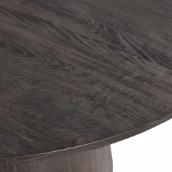 New WOOOD Maan eettafel rond mdf ø120 cm Donkerbruin