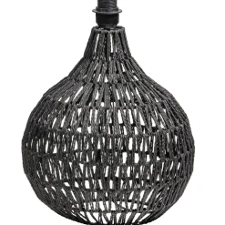 Clearance WOOOD Macy tafellampvoet rattan look zwart