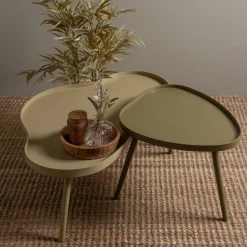 Clearance WOOOD Mae bijzettafel organisch langwerpig hout alpaca