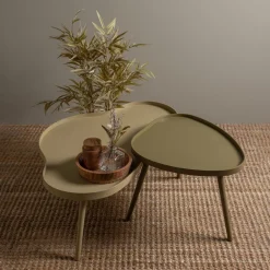 Clearance WOOOD Mae bijzettafel organisch langwerpig hout alpaca