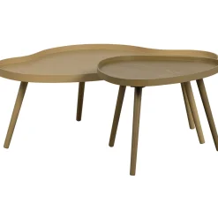 Clearance WOOOD Mae bijzettafel organisch langwerpig hout alpaca