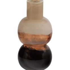 Hot WOOOD Marjon handgevormde vaas glas bruin