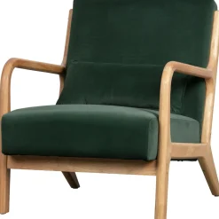 Hot WOOOD Mark fauteuil velvet fles Groen