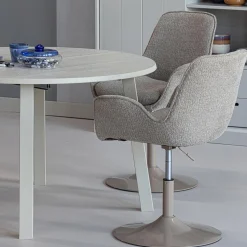 Discount WOOOD Marten in hoogte verstelbare eetkamerstoel zand