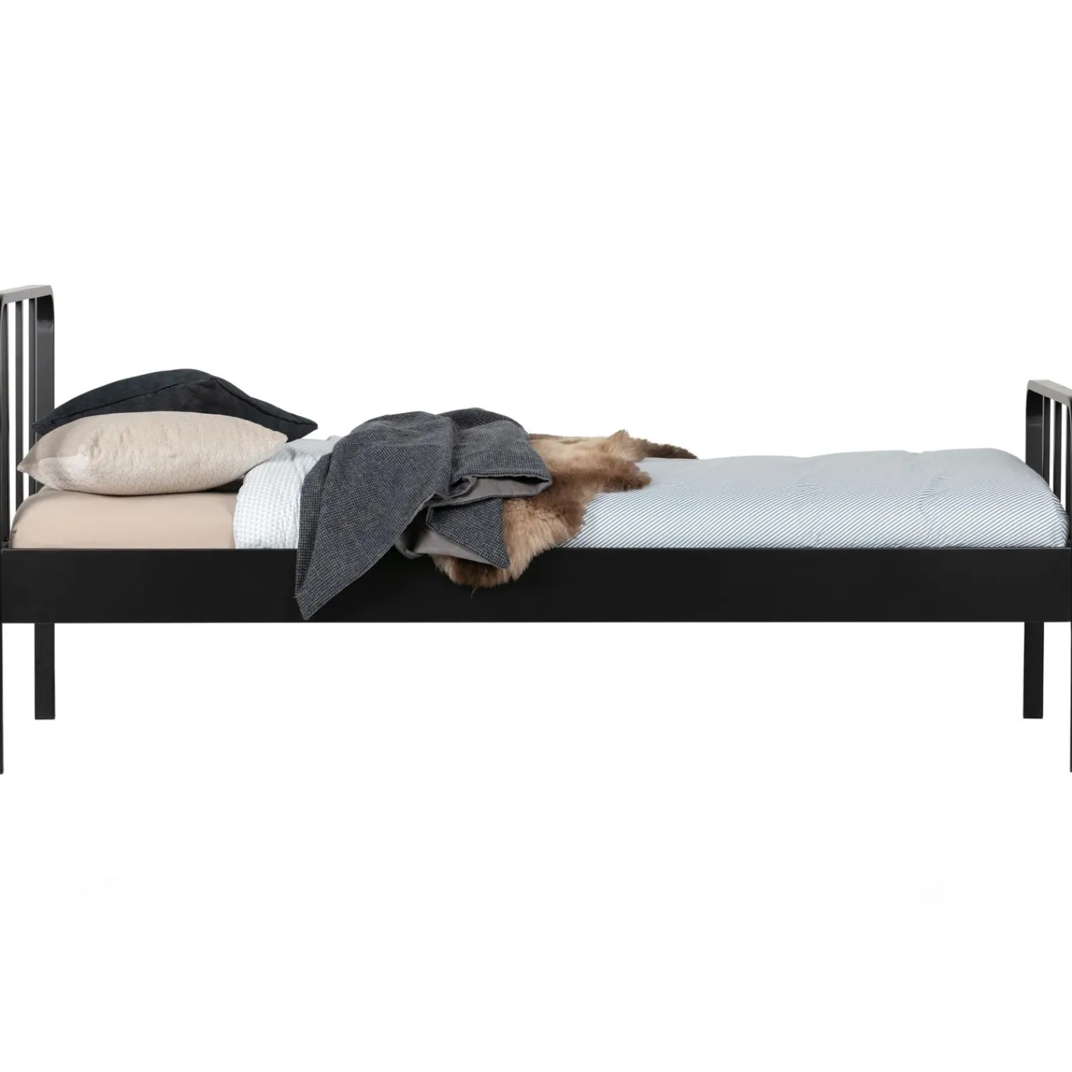 Best WOOOD Mees bed metaal zwart 90x200 cm
