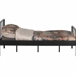 Online WOOOD Mees bed twijfelaar metaal zwart 120x200 cm