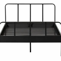 Online WOOOD Mees bed twijfelaar metaal zwart 120x200 cm