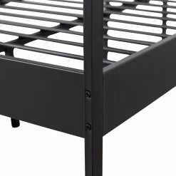 Online WOOOD Mees bed twijfelaar metaal zwart 120x200 cm