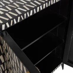 Discount WOOOD Menne opbergkast zwart/wit