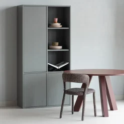 WOOOD Merel opbergkast grenen warmgrijs Warm grijs