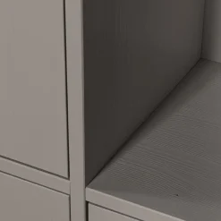 WOOOD Merel opbergkast grenen warmgrijs Warm grijs