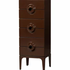 Discount WOOOD Merge ladekast 6 lades hout bruin/rood