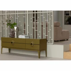 Outlet WOOOD Merge tv meubel hout Honinggeel