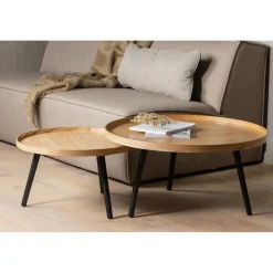 New WOOOD Mesa bijzettafel L hout 34xø60 Naturel