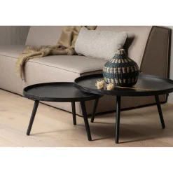 Sale WOOOD Mesa bijzettafel L hout Zwart