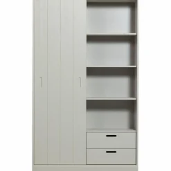 Clearance WOOOD Mila schuifdeurkast grenen dust