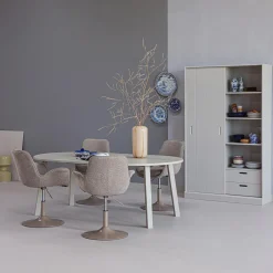 Clearance WOOOD Mila schuifdeurkast grenen dust