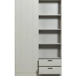 Clearance WOOOD Mila schuifdeurkast grenen dust