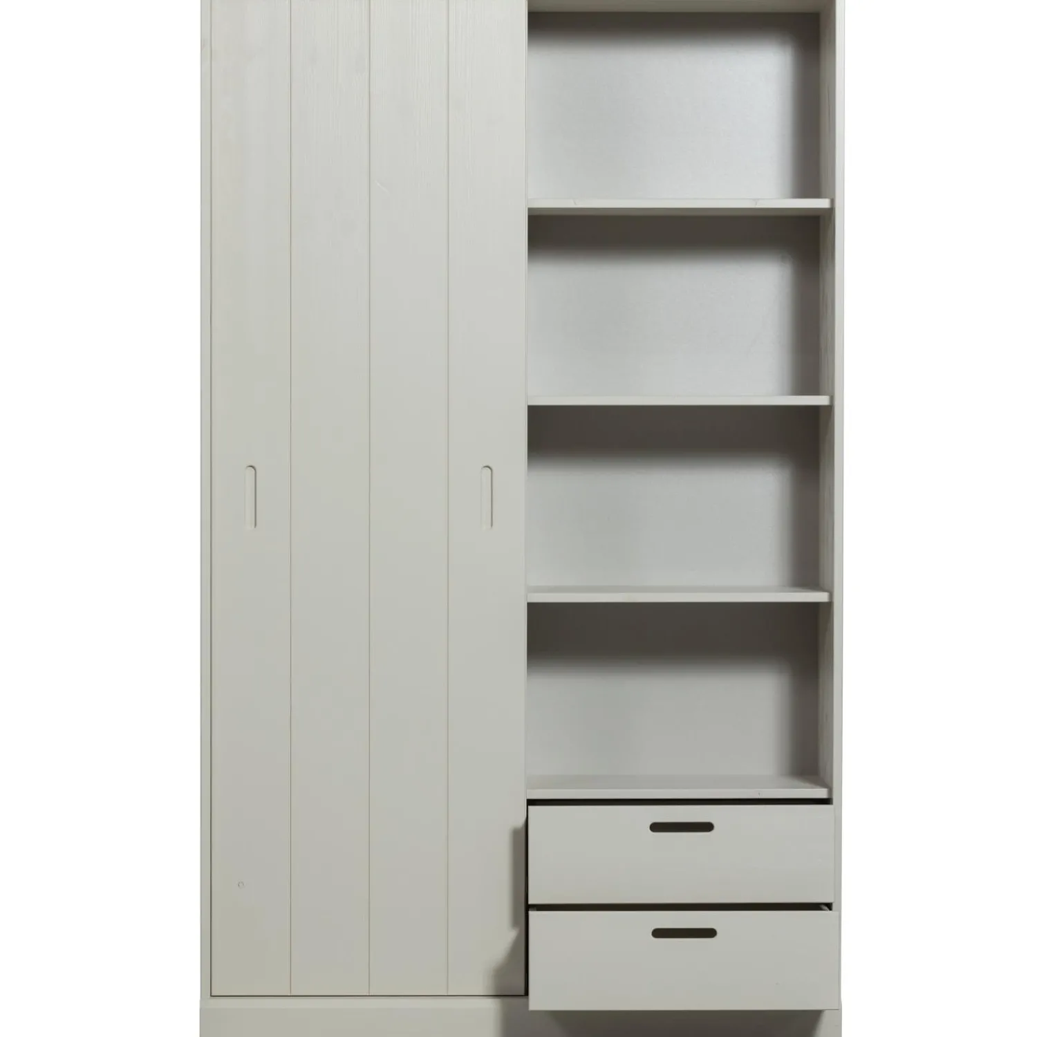 Clearance WOOOD Mila schuifdeurkast grenen dust