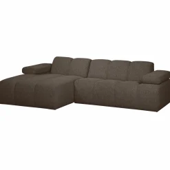 Clearance WOOOD Mojo chaise longue bank links bouclé Bruin melange