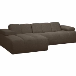 Clearance WOOOD Mojo chaise longue bank links bouclé Bruin melange