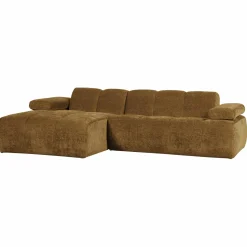 WOOOD Mojo chaise longue bank links ribstof Honinggeel