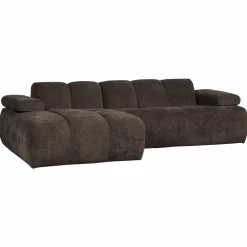 WOOOD Mojo chaise longue bank links ribstof Bruin