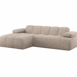 Clearance WOOOD Mojo chaise longue bank links wollig Donkerzand