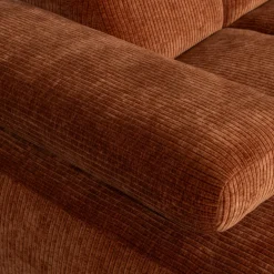 Best WOOOD Mojo chaise longue bank links ribstof Roestbruin