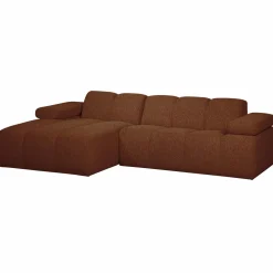 Sale WOOOD Mojo chaise longue bank links bouclé Roestbruin melange