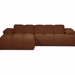 Sale WOOOD Mojo chaise longue bank links bouclé Roestbruin melange