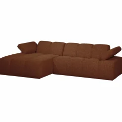 Sale WOOOD Mojo chaise longue bank links bouclé Roestbruin melange